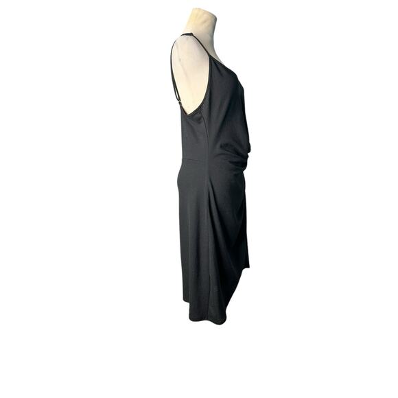 H&M black side twist overlap strappy summer dress size large - Picture 13 of 16